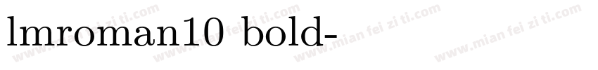 lmroman10 bold字体转换